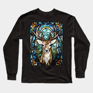 Glass stag face Long Sleeve T-Shirt